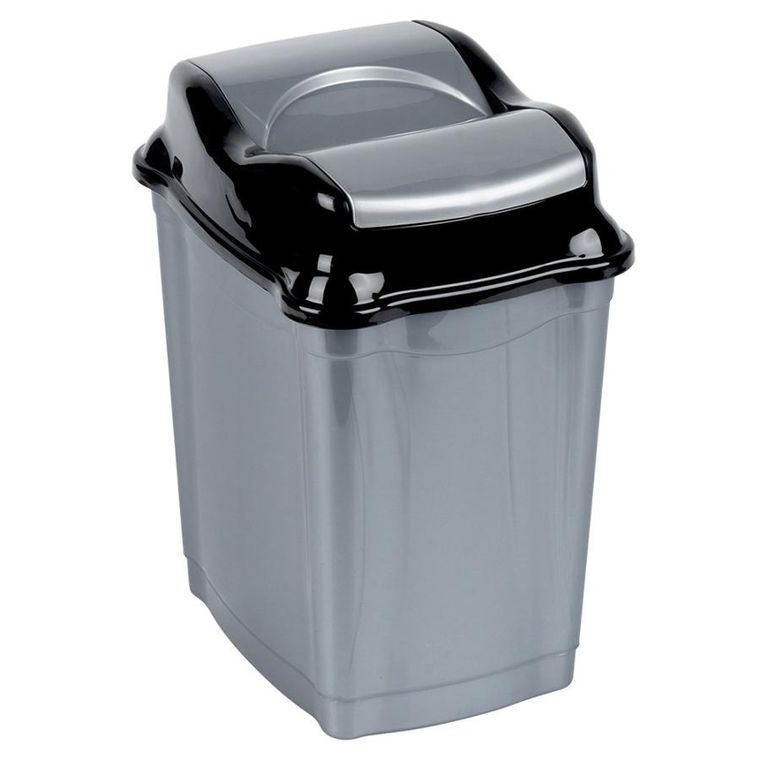 Orion, kosz na śmieci, plastikowy, szary, 9l