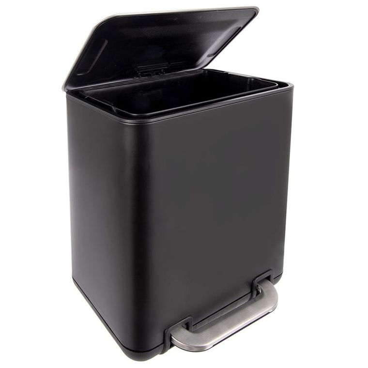 Orion, kosz na śmieci z pedałem, stalowy, czarny, 20l
