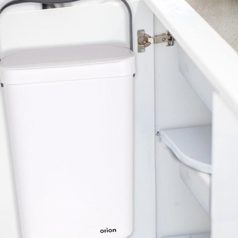 Orion, kosz na śmieci, zawieszany, biały, 10l