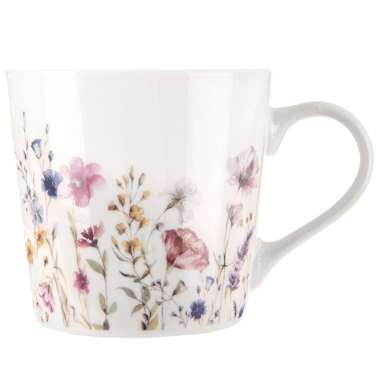 Orion, kubek porcelanowy, kwiaty, 430 ml