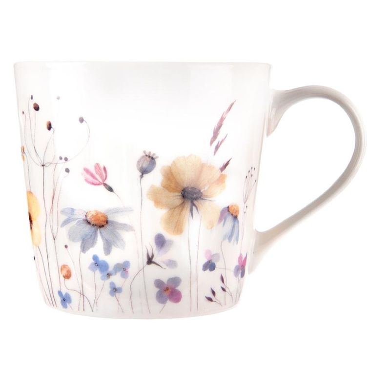 Orion, kubek porcelanowy, kwiaty, 430 ml