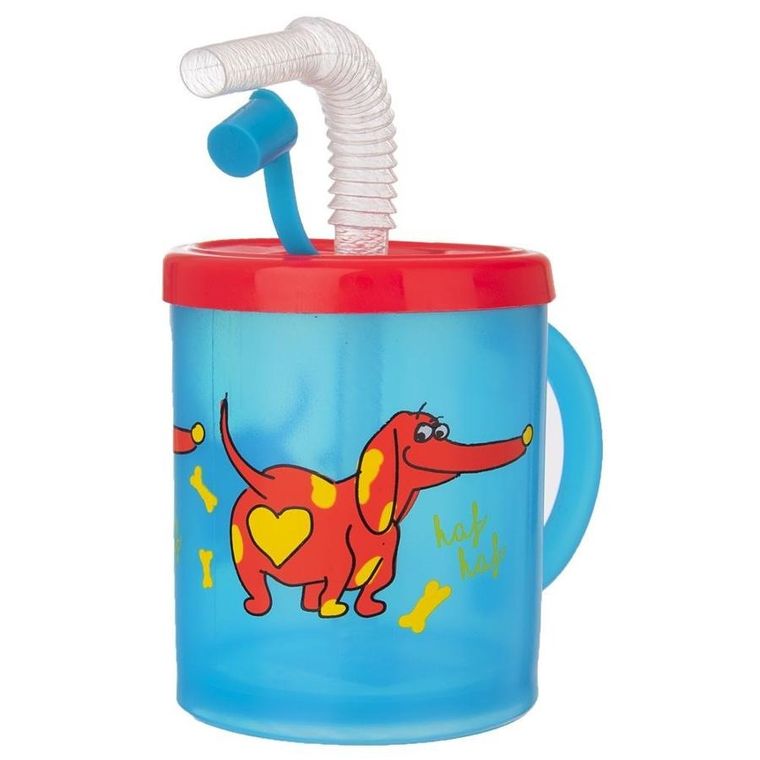 Orion, kubek ze słomką dla dziecka, pies, 260 ml