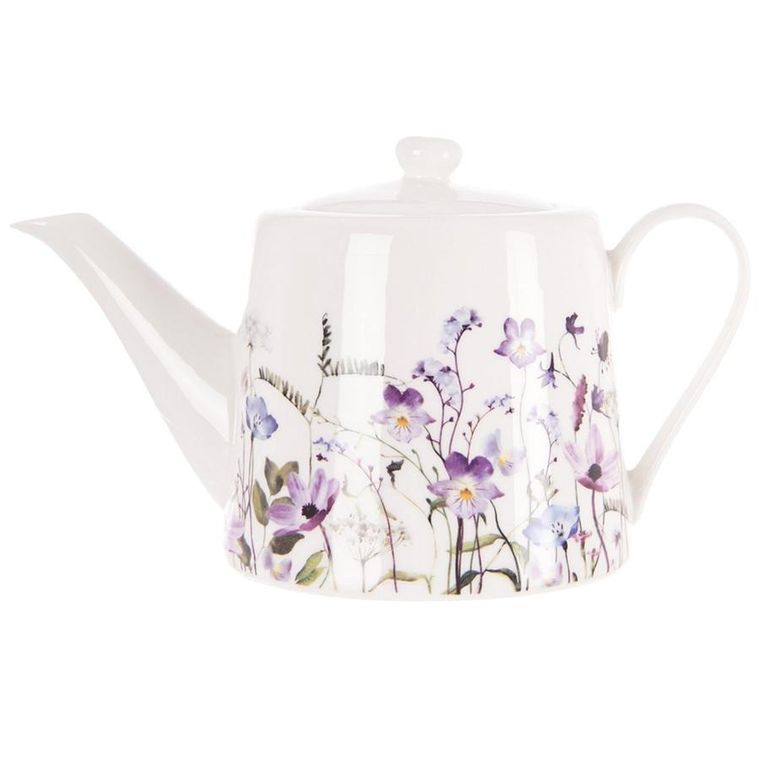 Orion, Louka, dzbanek do kawy i herbaty, porcelanowy, kwiaty, 1l