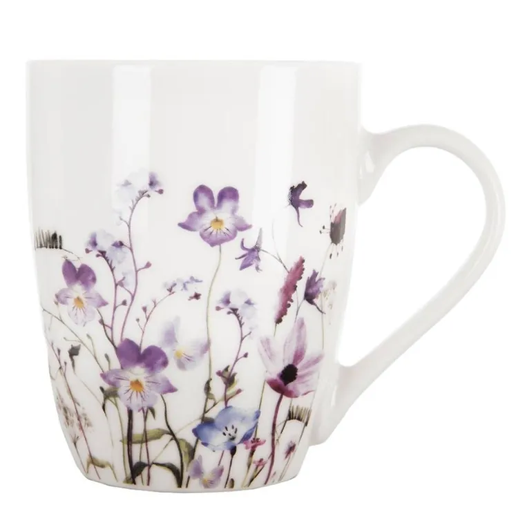 Orion, Louka, kubek porcelanowy, kwiaty, 360 ml