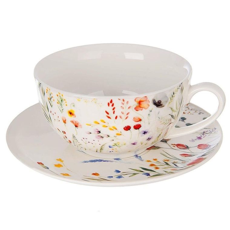 Orion, Maki, dzbanek z filiżanką do herbaty porcelanowy, 3 elementy