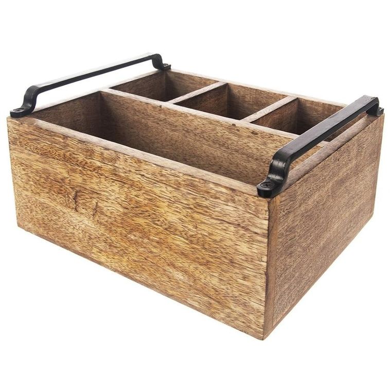 Orion, Mango, drewniany stojak na sztućce, sosy i przyprawy