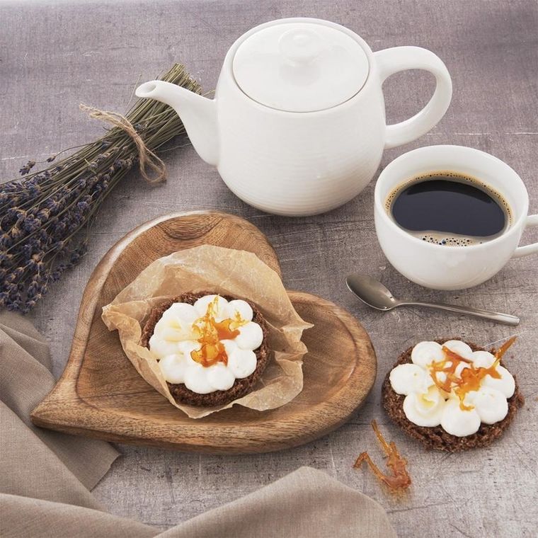 Orion, Mango, drewniany talerz na przekąski, 20-21 cm