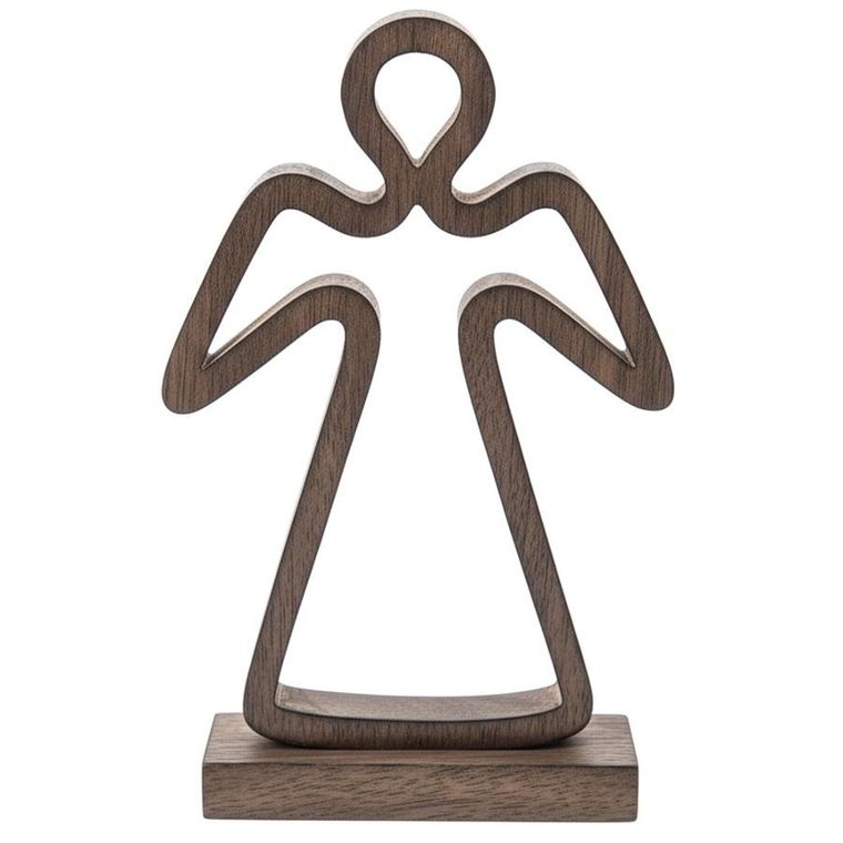 Orion, Mango, figurka świąteczna, drewniana, anioł, 29 cm