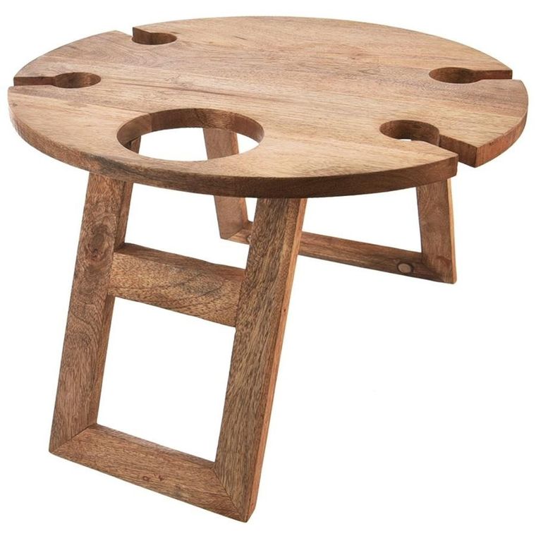 Orion, Mango, stolik piknikowy na wino, drewniany, składany, 39,5-24,5 cm