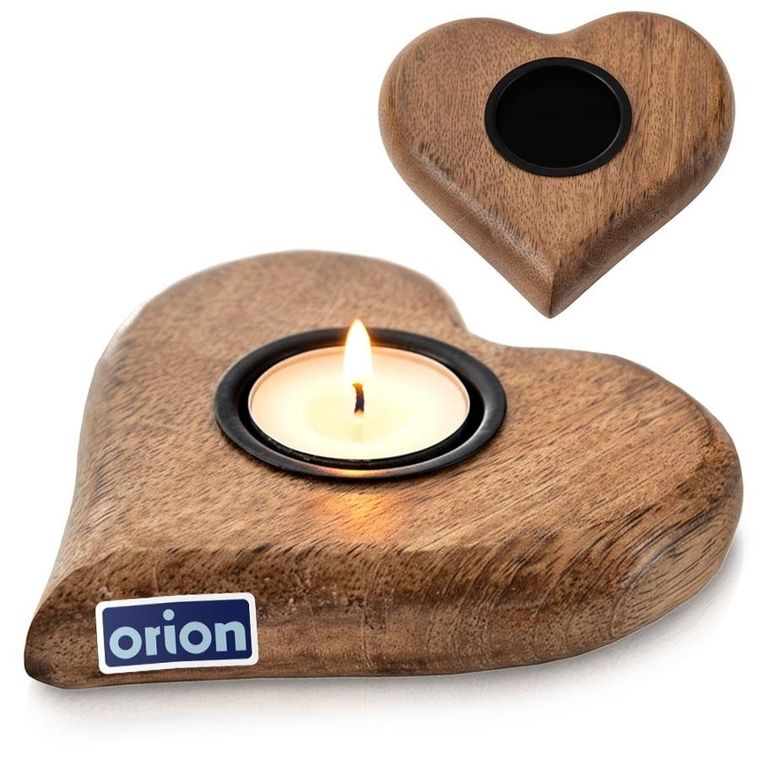 Orion, Mango, świecznik drewniany, 12,5-12 cm