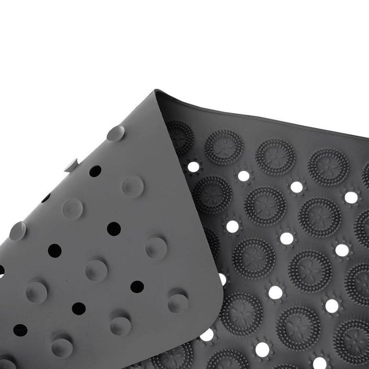 Orion, mata antypoślizgowa pod prysznic, szara, 53-53 cm