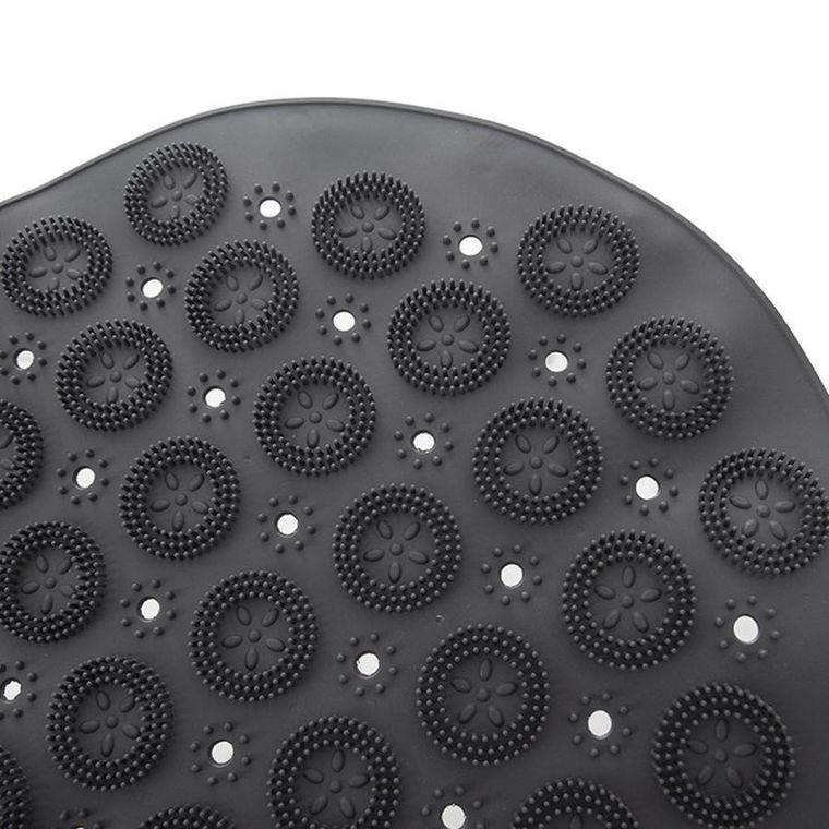 Orion, mata antypoślizgowa pod prysznic, szara, 68-37 cm