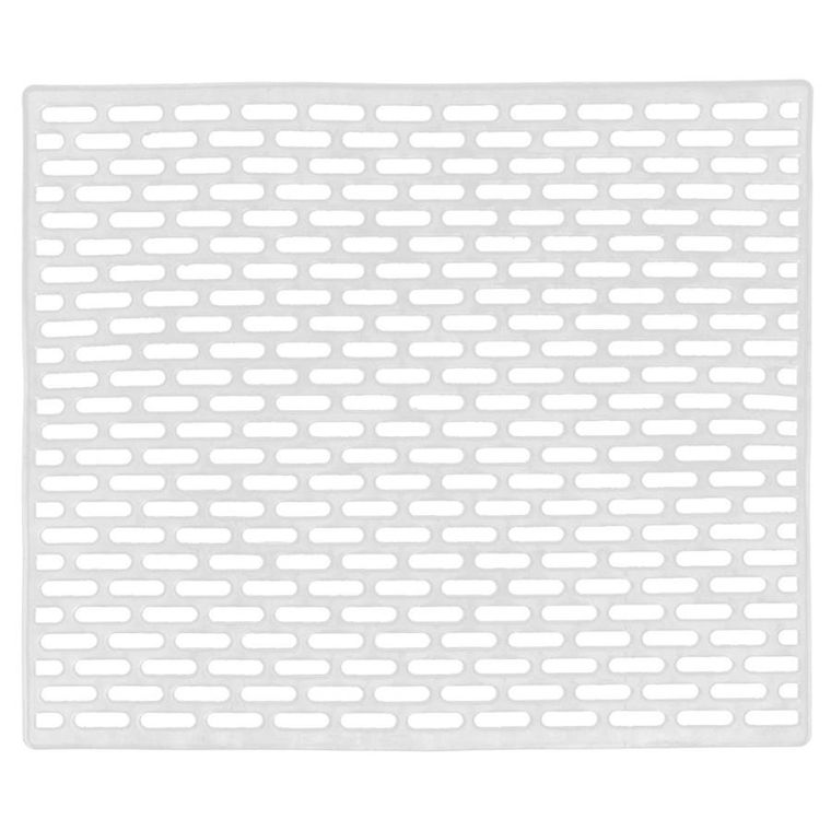 Orion, mata do zlewu, gumowa, biała, 33-28 cm