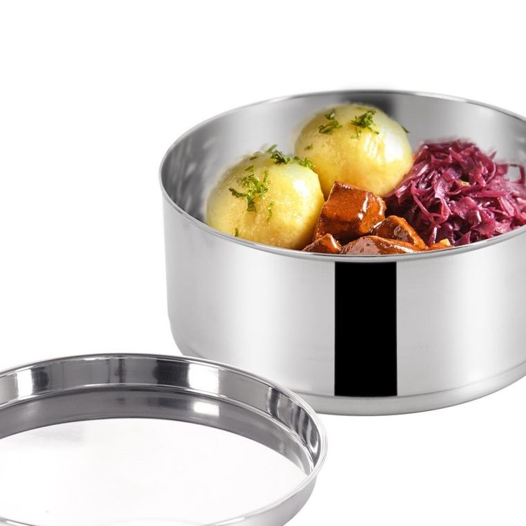 Orion, menażka obiadowa 3-poziomowa, stalowa, 3-1,3l