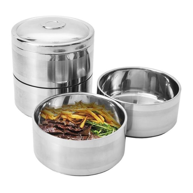 Orion, menażka obiadowa 4-poziomowa, termos stalowy, 4-1,1 l