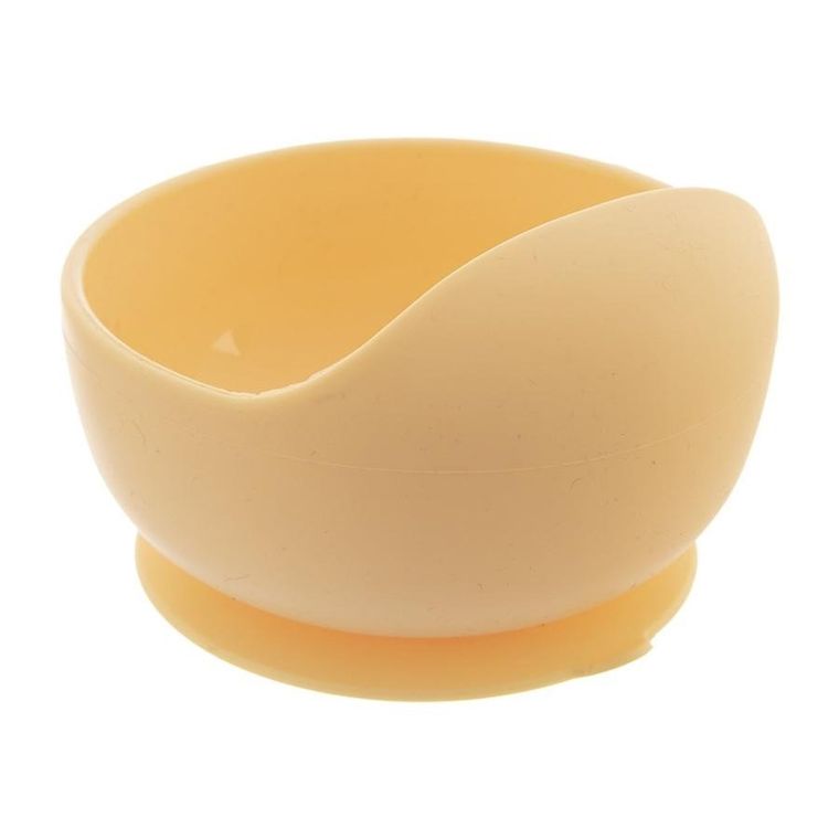 Orion, miseczka dla dziecka, silikonowa, z przyssawką, żółta, 360 ml