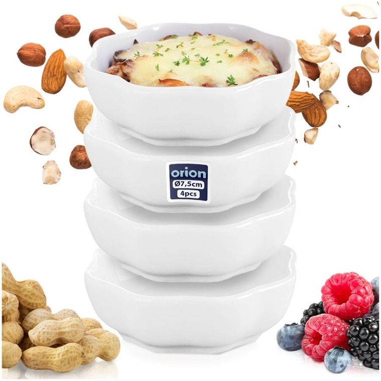 Orion, miseczki na przekąski ceramiczne, 7,5 cm, 50 ml, 4 szt.