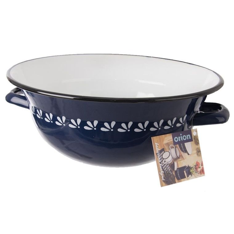 Orion, miska emaliowana, retro, niebieska, 26 cm 2,5l