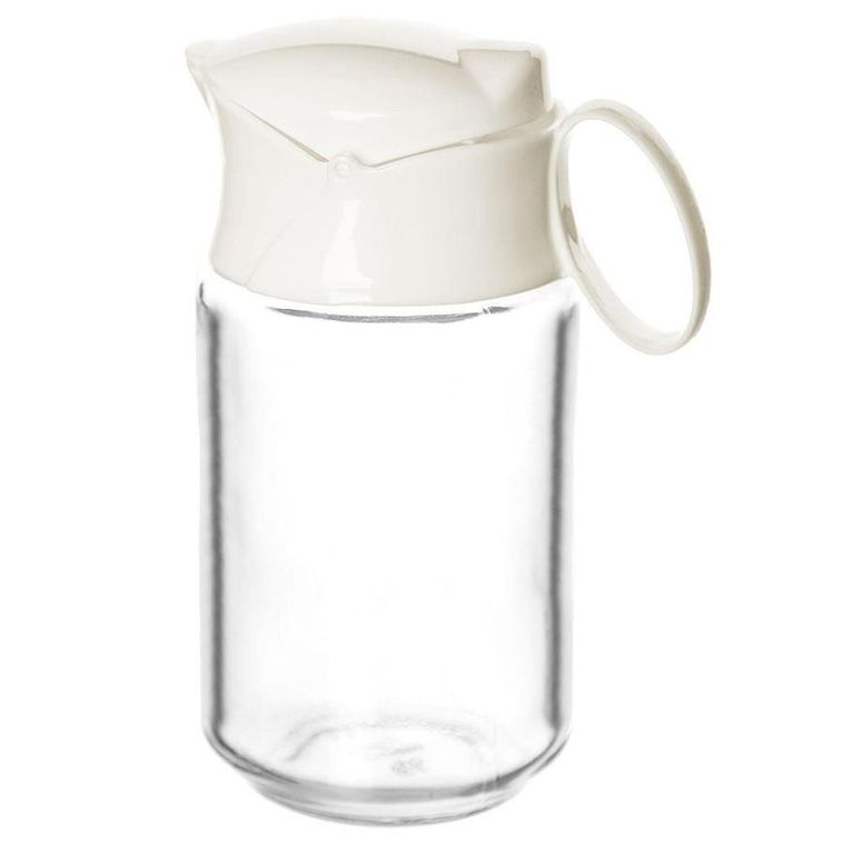 Orion, mlecznik z uchwytem i pokrywką, szklany, 235 ml