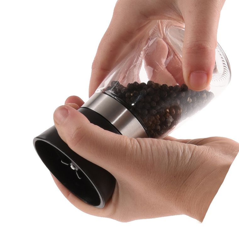 Orion, młynek do pieprzu i soli szklany, ręczny, 13 cm