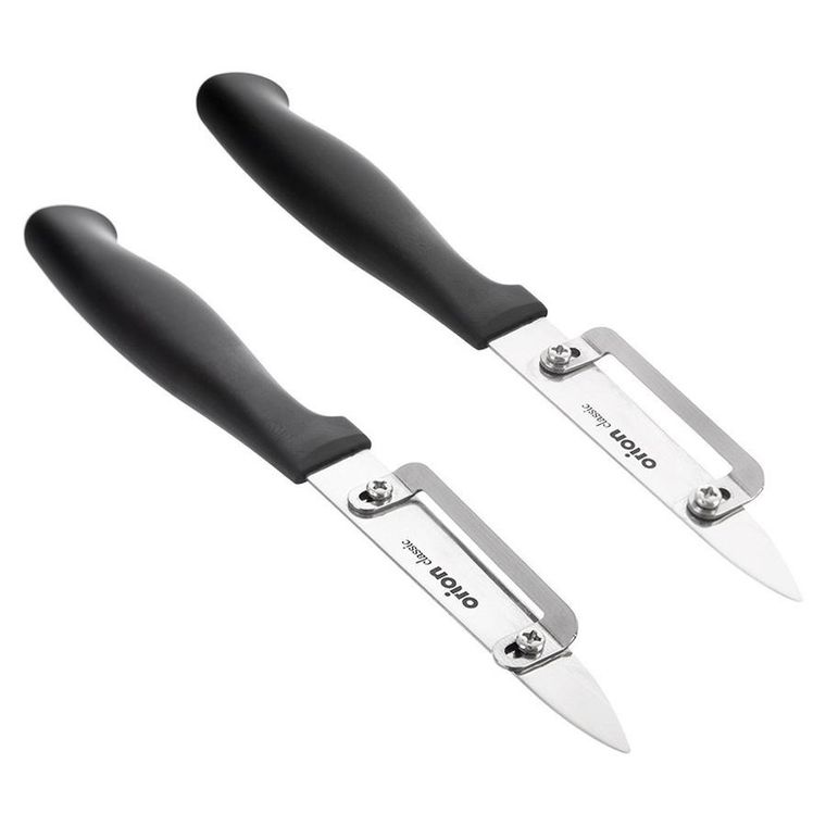 Orion, nóż do obierania obierak do owoców i warzyw, pionowy, stalowy, 19 cm