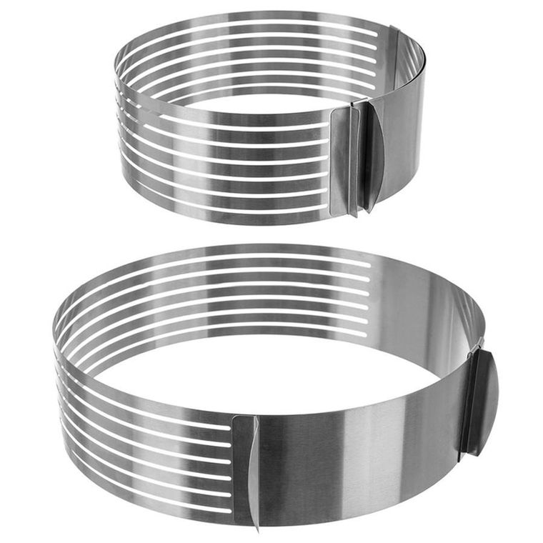 Orion, obręcz do krojenia biszkoptu, regulowana, stalowa, 7-warstwowa, 24-30 cm