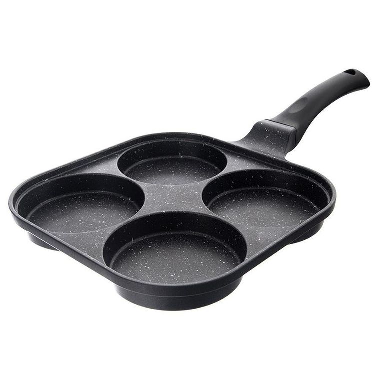 Orion, patelnia do jajek, granitowa, 4 otwory, Grande, 22-22 cm