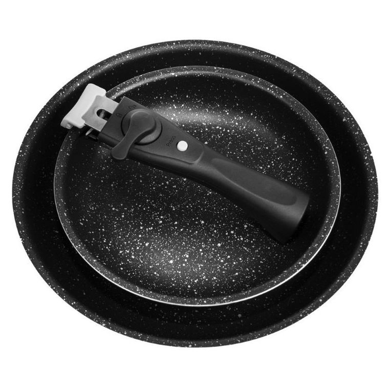 Orion, patelnia granitowa, odpinana, 20+26 cm