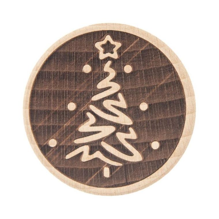 Orion, pieczątka dekorator do ciastek, drewniany, choinka, 5.5 cm