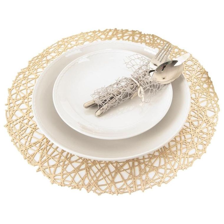 Orion, podkładka na stół gumowa, złota, 39 cm