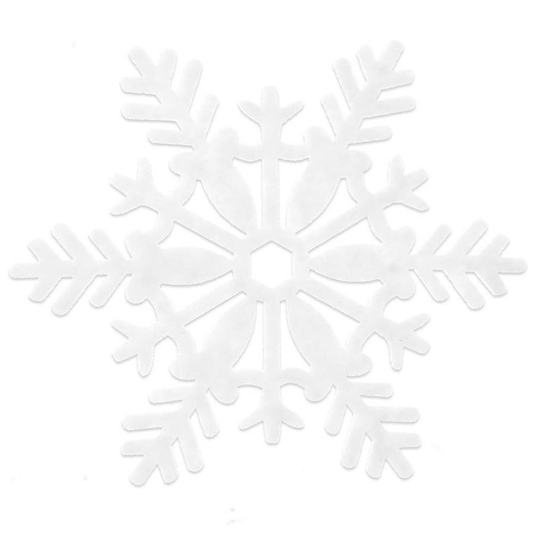 Orion, podstawka pod kubek, filcowa, biała płatek śniegu, 6 szt., 13.5 cm