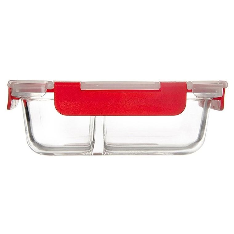 Orion, pojemnik na żywność szklany z pokrywką i uszczelką, dzielony 1,3l