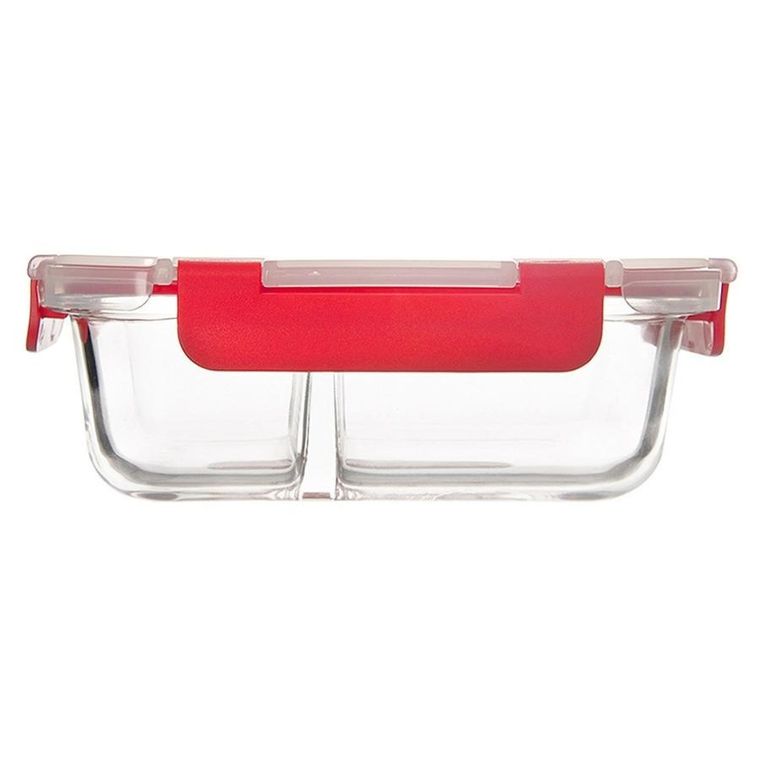 Orion, pojemnik na żywność szklany z pokrywką i uszczelką, dzielony, 550 ml