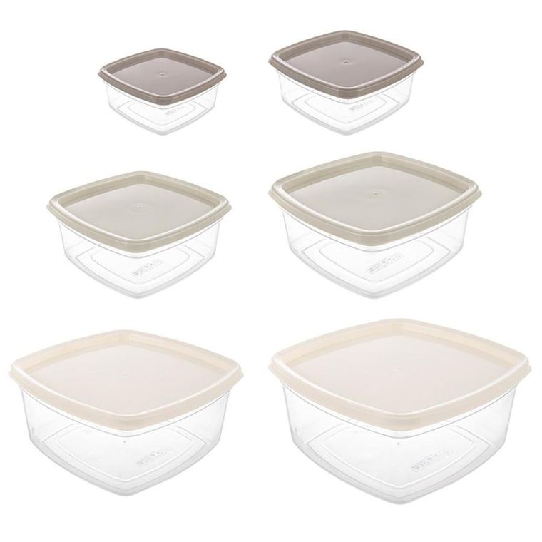Orion, pojemniki na żywność z pokrywką, 6 szt.