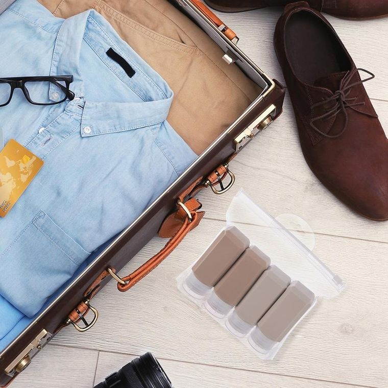 Orion, pojemniki podróżne na kosmetyki, silikonowe, w etui, 5 elementów