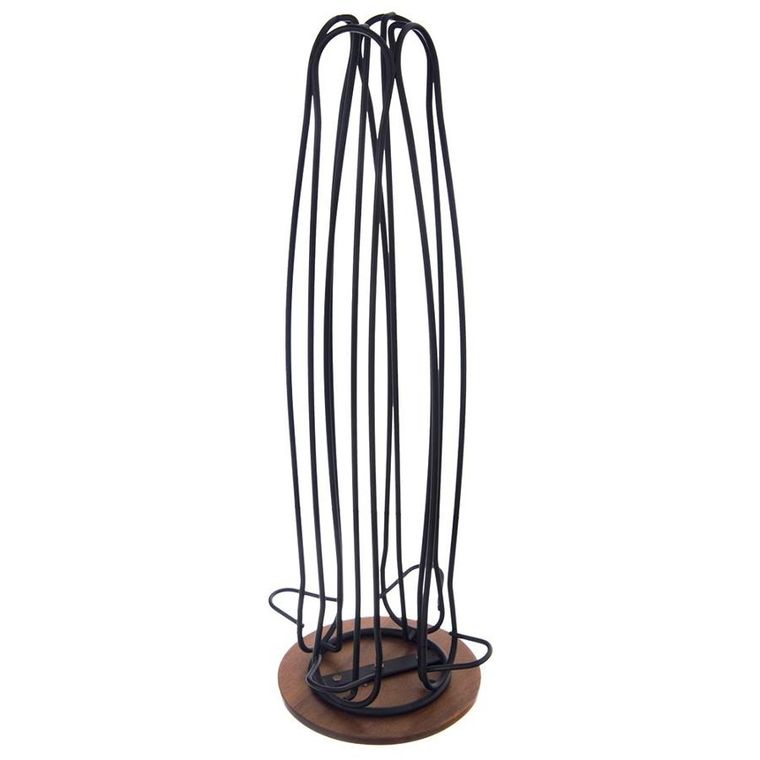 Orion, Radka, stojak na kapsułki do kawy, obrotowy metalowy, czarny, 40 cm