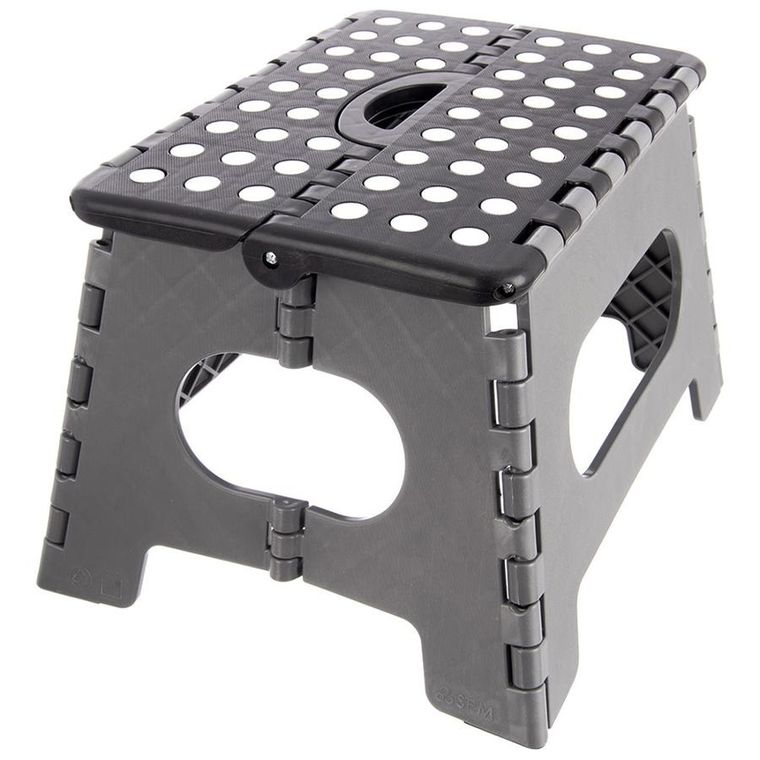 Orion, schodek antypoślizgowy, czarny, 150 kg, 32-25-22 cm