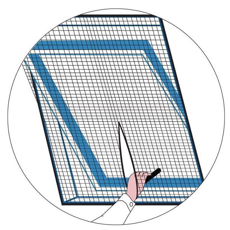 Orion, siatka na okno dachowe, biała, 120-140 cm