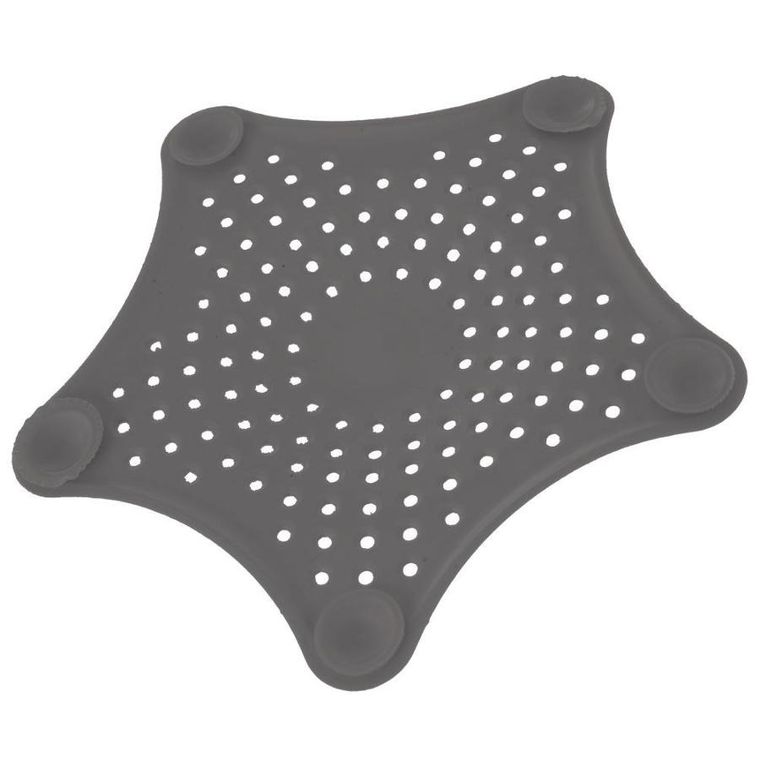 Orion, sitko do zlewu z przyssawkami, szare, 16 cm