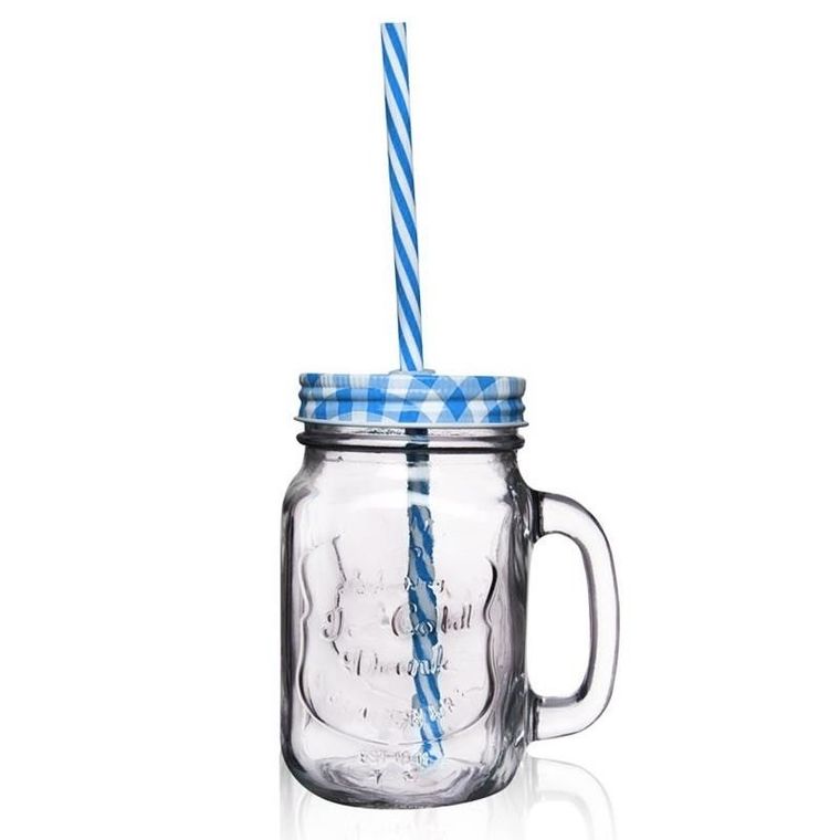 Orion, słoik z uchem i słomką, 0,45 l