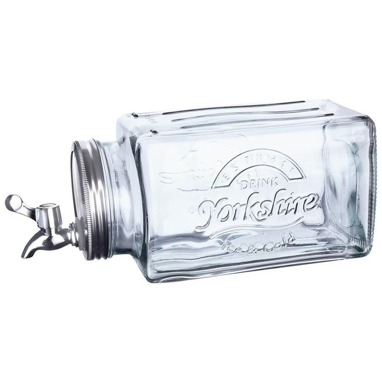 Orion, słój do napojów z kranikiem szklany do lodówki, 3.5 l