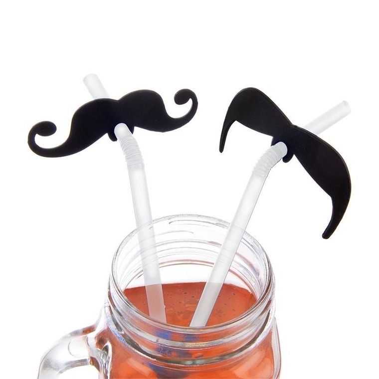 Orion, słomki do napojów, łamane z wąsami, 5 szt.