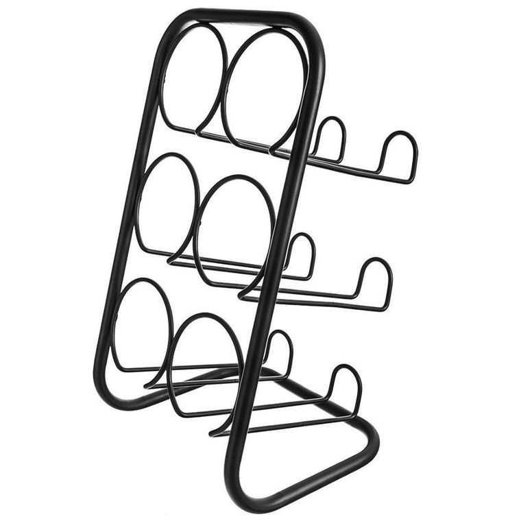 Orion, stojak na wino, metalowy czarny, 6 butelek, 22.5-39 cm