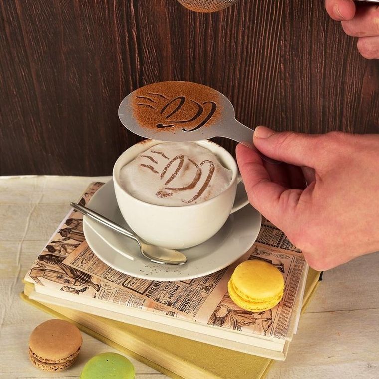 Orion, szablony do kawy i deserów, 6 elementów