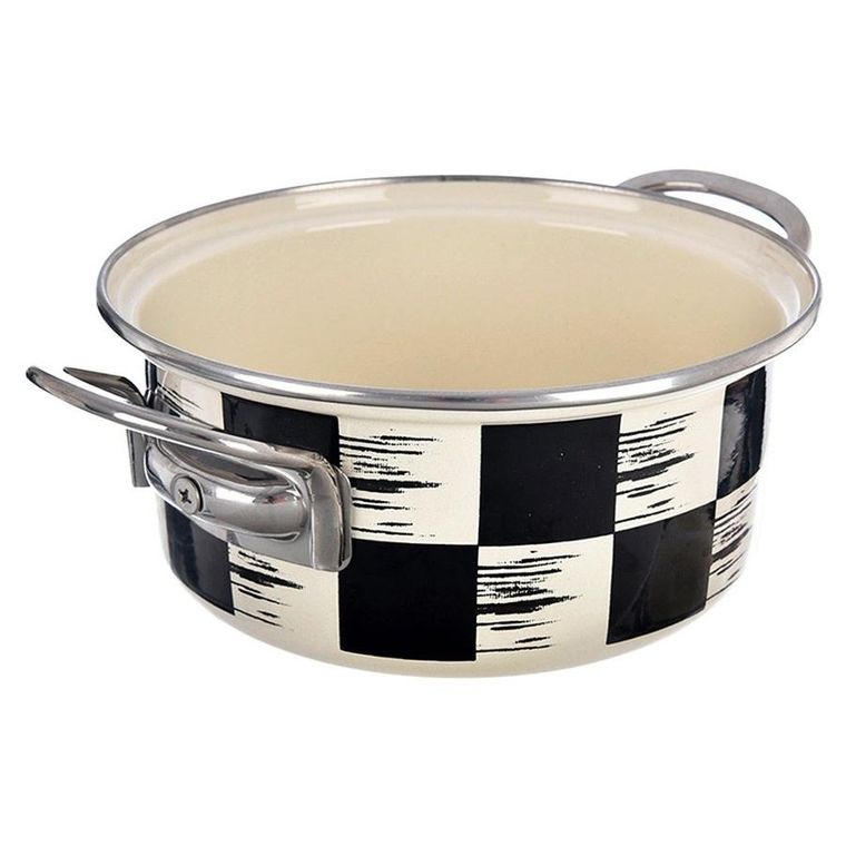 Orion, Szachownica, garnek emaliowany, 18 cm, 1,5l