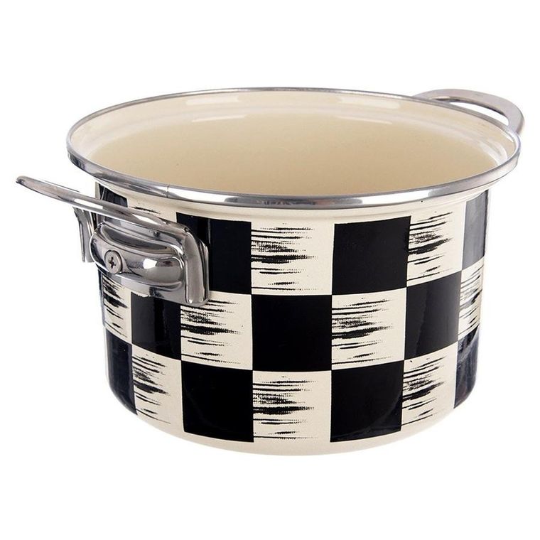 Orion, Szachownica, garnek emaliowany, 18 cm, 2 l