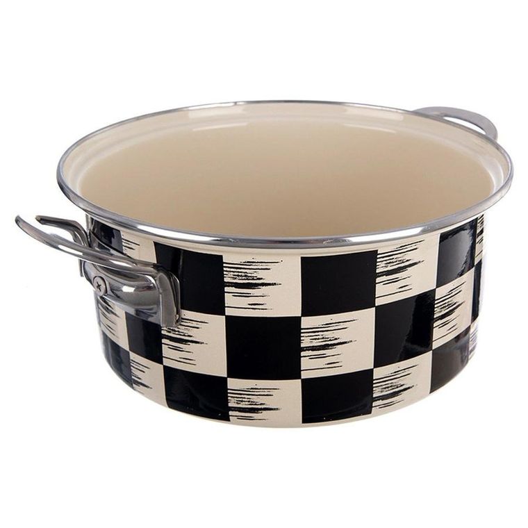 Orion, Szachownica, garnek emaliowany, 22 cm, 3 l