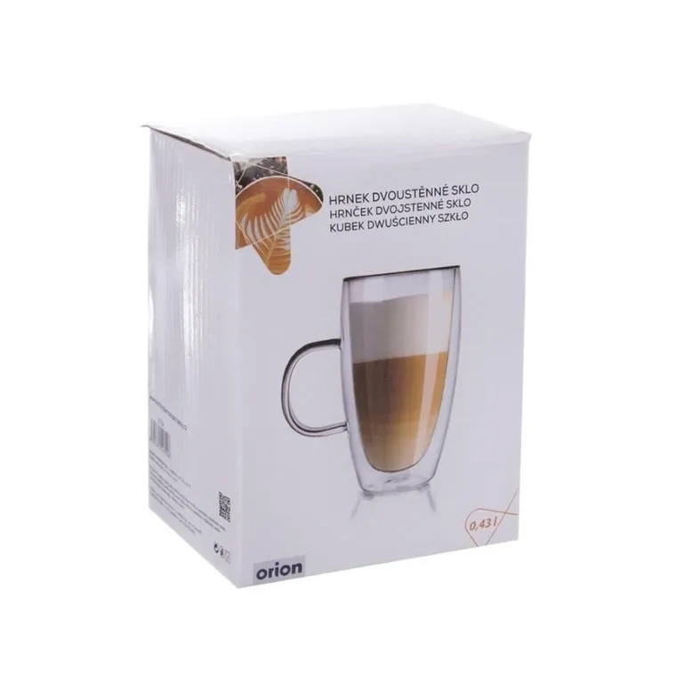 Orion, szklanka termiczna z podwójną ścianką do latte, 430 ml, 127204