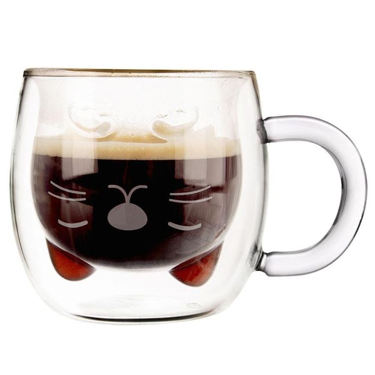 Orion, szklanka termiczna z podwójną ścianką, kotek, 270 ml