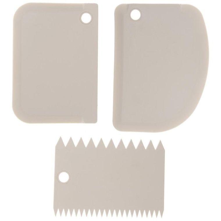 Orion, szpatuła cukiernicza, gładka, ząbkowana, 3 szt.